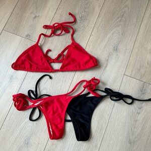Brazilian Rio De Sol Micro Bikini set + extra bottom Size M fits XS/S